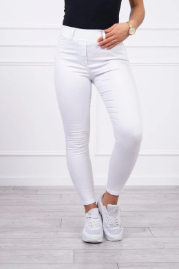 Spodnie jeansowe z kokardką białe